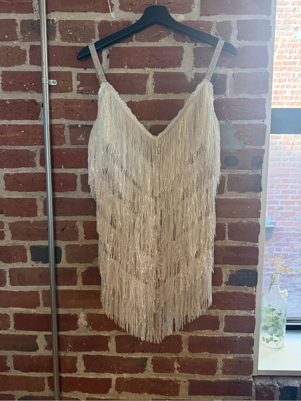 Bronx & Bonco white and silver mini dress